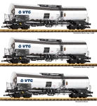 PIKO 37863 - G - 3-tlg. Set Chemiekesselwagen, VTG, Ep. VI